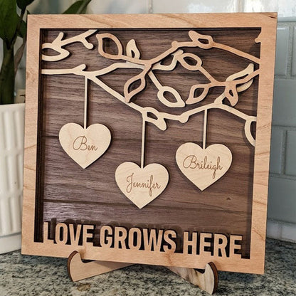 Personalized Wooden Sign Couples Custom Wood Sign Personalized Wooden Family Tree Sign