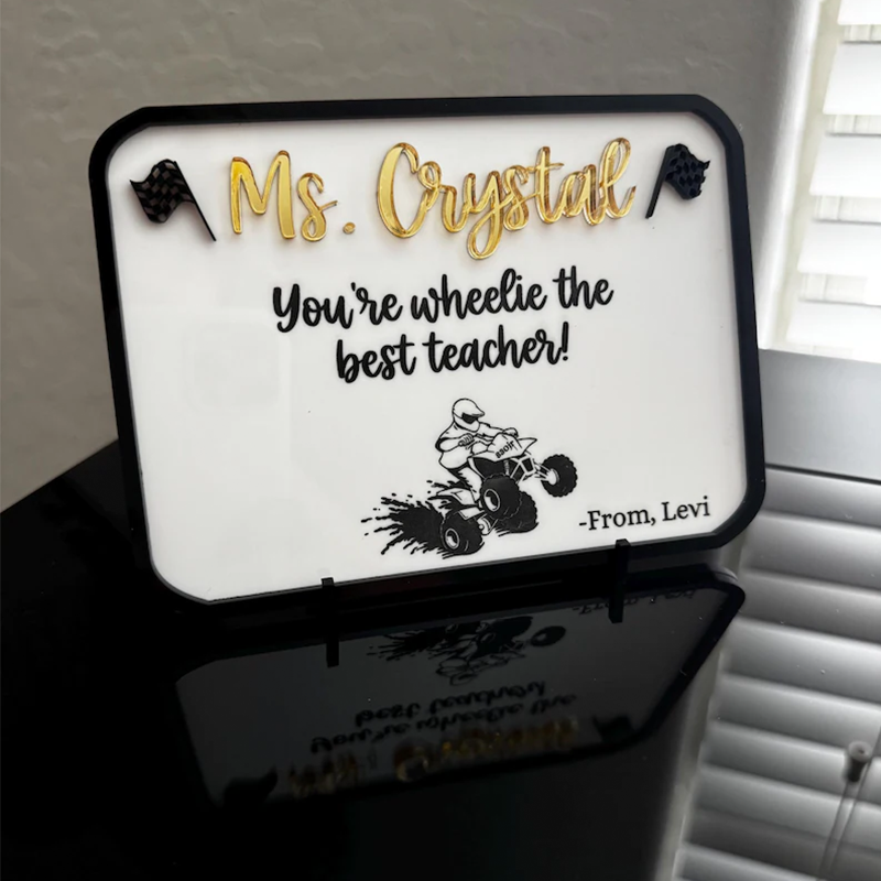 Personalized Teacher Gift From Student | Motocross Teacher Appreciation Plaque