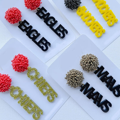 Personalized Custom Game Day Earrings