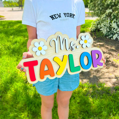 Personalized Teacher Door Sign | Classroom Door Sign