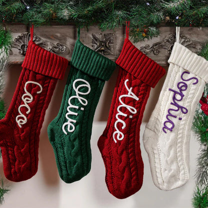 2025 Family Christmas Stockings, Personalized Christmas Stocking with Name