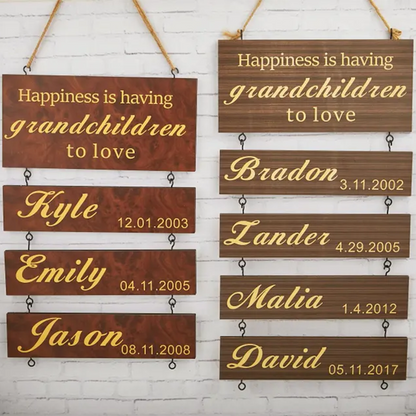Grandchildren Sign,Personalized Grandparent Sign