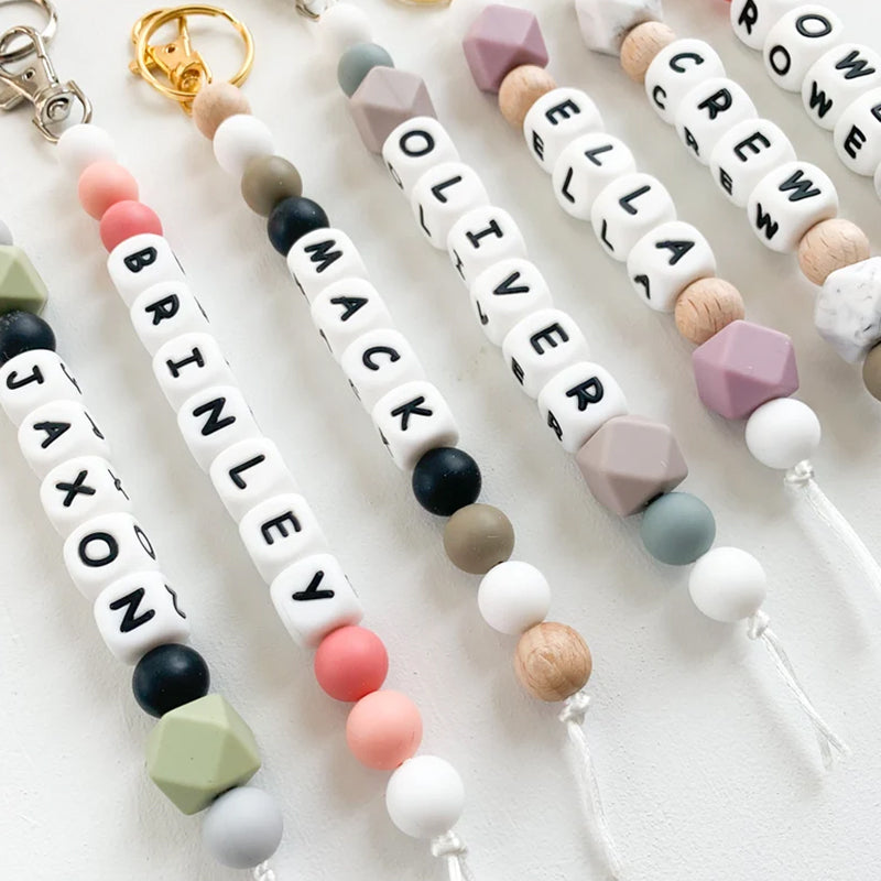 Name Keychain | Personalized Keychain | Custom Pacifier Clip