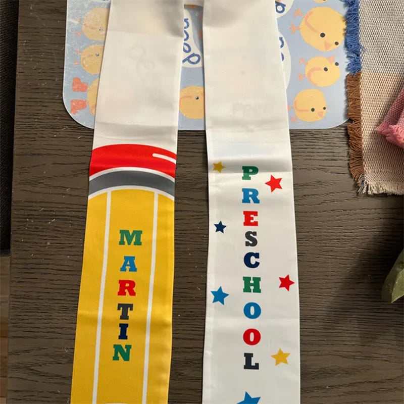 Kindergarten Graduation Stole For Kids, Preschool Graduation Stole With Name