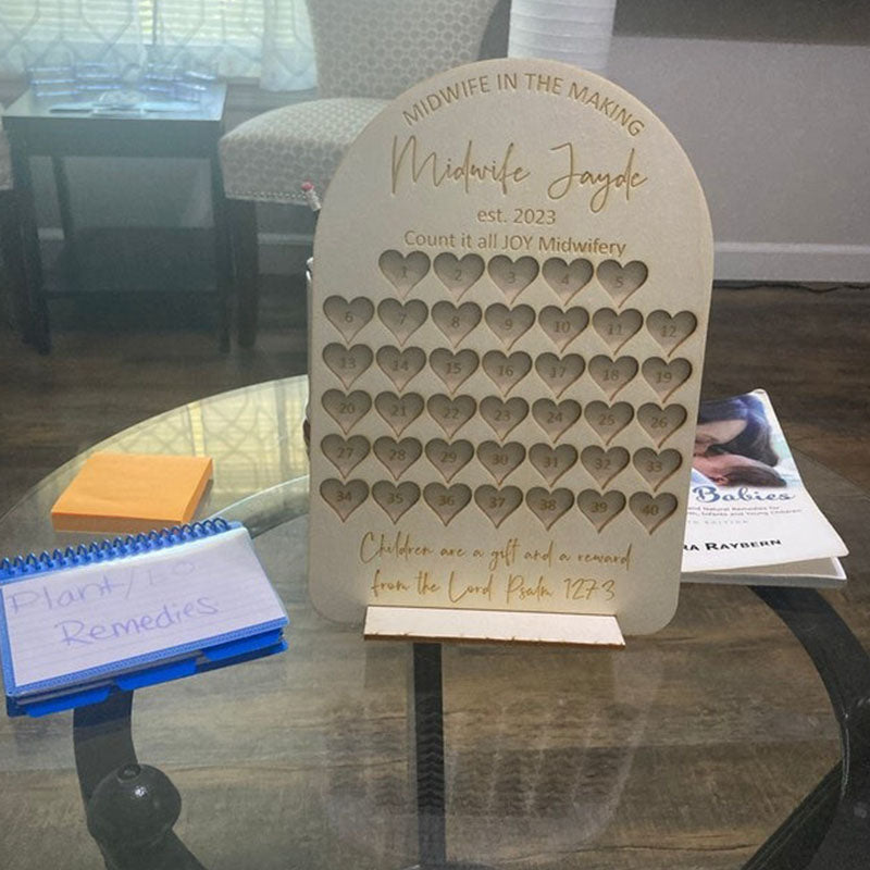 Personalised Student Midwife Gift - Student Midwife Birth Counting Board