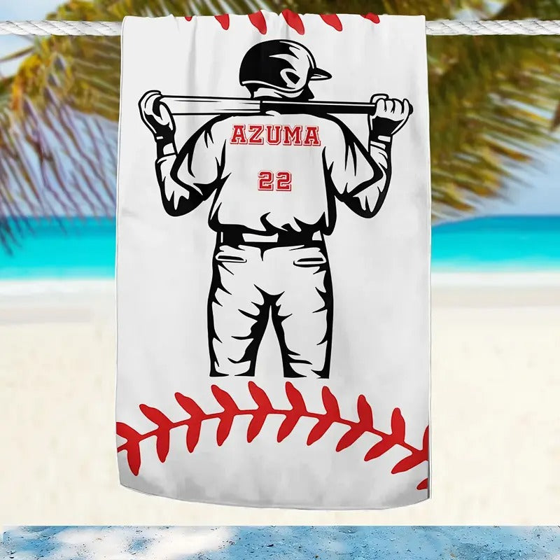 Themed Beach Towel - Personalized Name & Team Design-Customized Towel