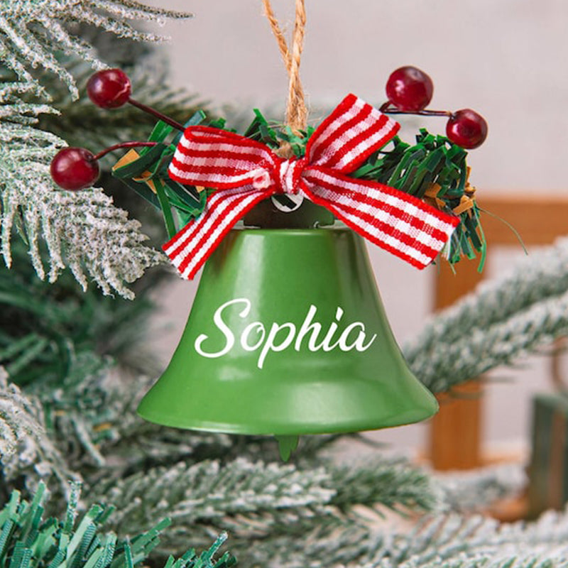 Personalized Christmas Jingle Bell, Custom Christmas Bell, Bell Ornament