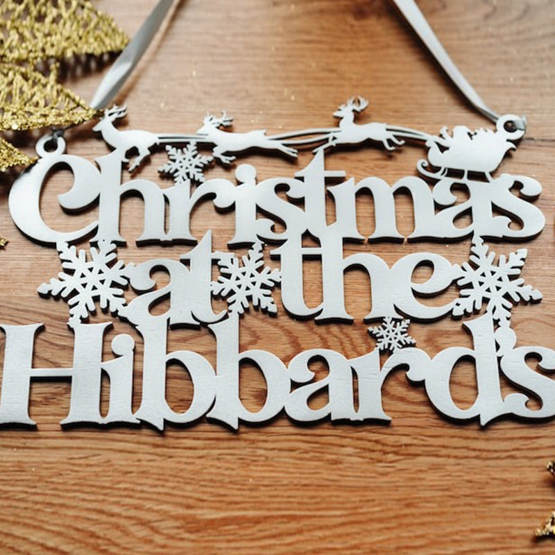 Personalised Family Christmas Sign