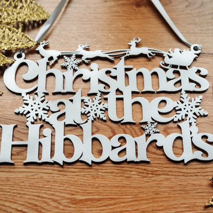 Personalised Family Christmas Sign