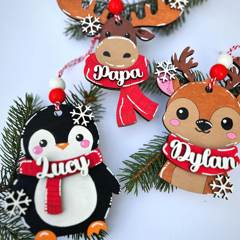 PERSONALIZED REINDEER ornament, personalized Reindeer