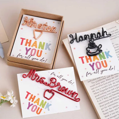 Personalized Wire Name Bookmark, Teacher Appreciation Gifts