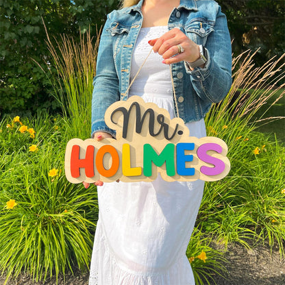 Personalized Teacher Door Sign | Classroom Door Sign