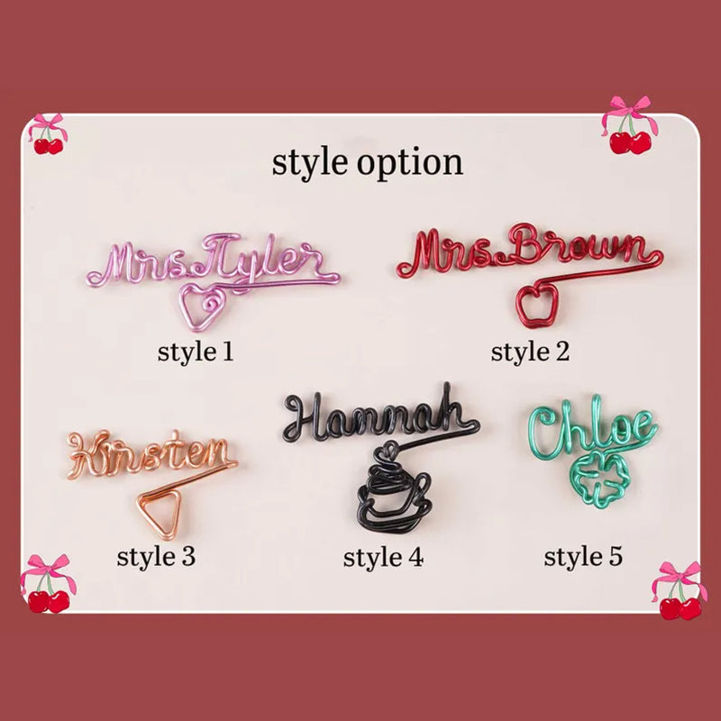 Personalized Wire Name Bookmark, Teacher Appreciation Gifts
