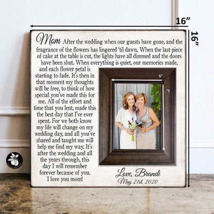 Unique Mother of the Bride Gift, Photo Frame