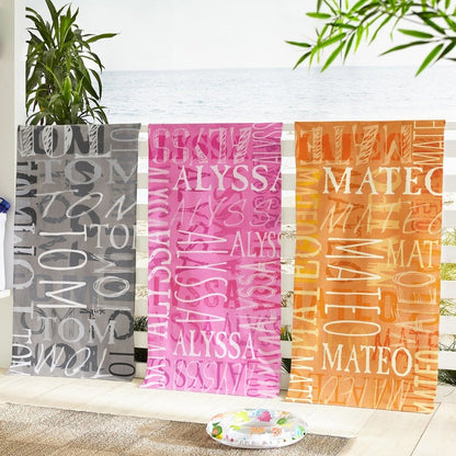 Personalized Signature Style Beach Towel-Customized Towel