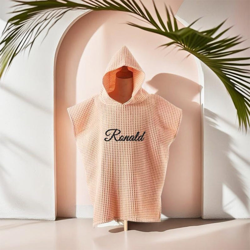 Personalized Beach Towel For Kids,Hooded Towel with Custom Name,Baby Bath Towel