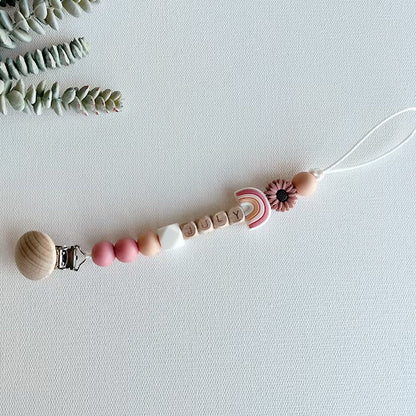 Personalized Custom Pacifier Clip | Custom Baby Name | Personalized Baby Gift | Baby Shower | Newborn Gift | Rainbow Baby