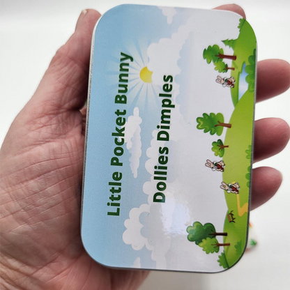 Bunny Easter Plush mummy and baby bunnies in Pocket Tin