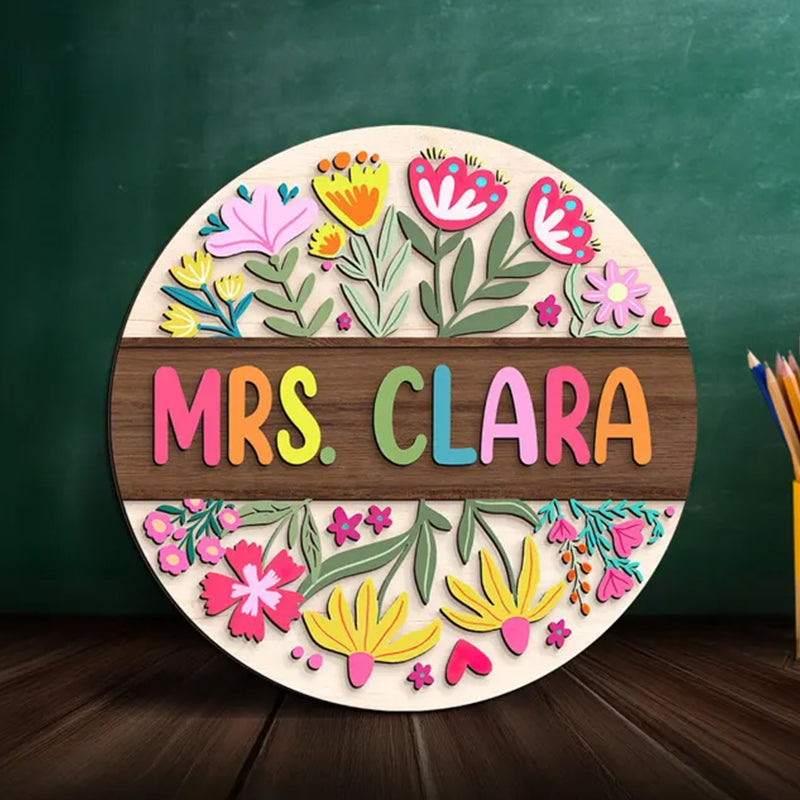 Custom 3D Teacher Door Hanger, Gift For Teacher