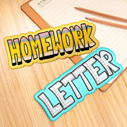 Personalized Cute Notebook Pencil Teacher Elements Letter