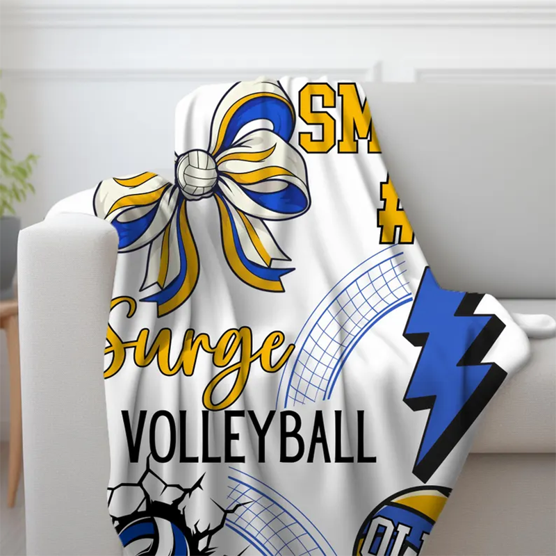 Personalized Sport Blanket: Custom Team Name & Number