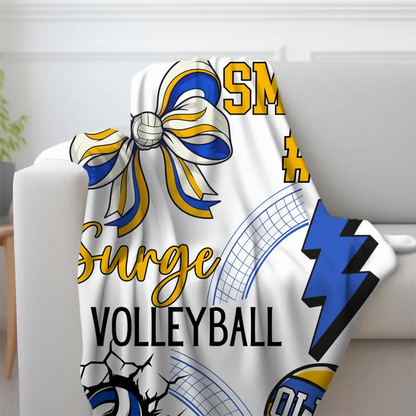 Personalized Sport Blanket: Custom Team Name & Number