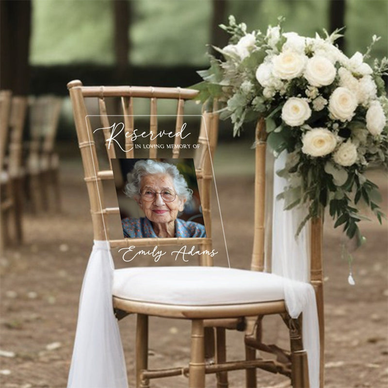 Personalized Memorial Plaque, In Loving Memory Wedding Decor, Sympathy Gift, Memorial Acrylic Wedding Sign