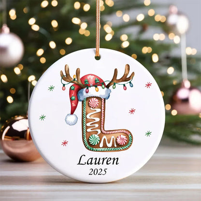Custom Letter ornament, Personalized Christmas ornament 2025
