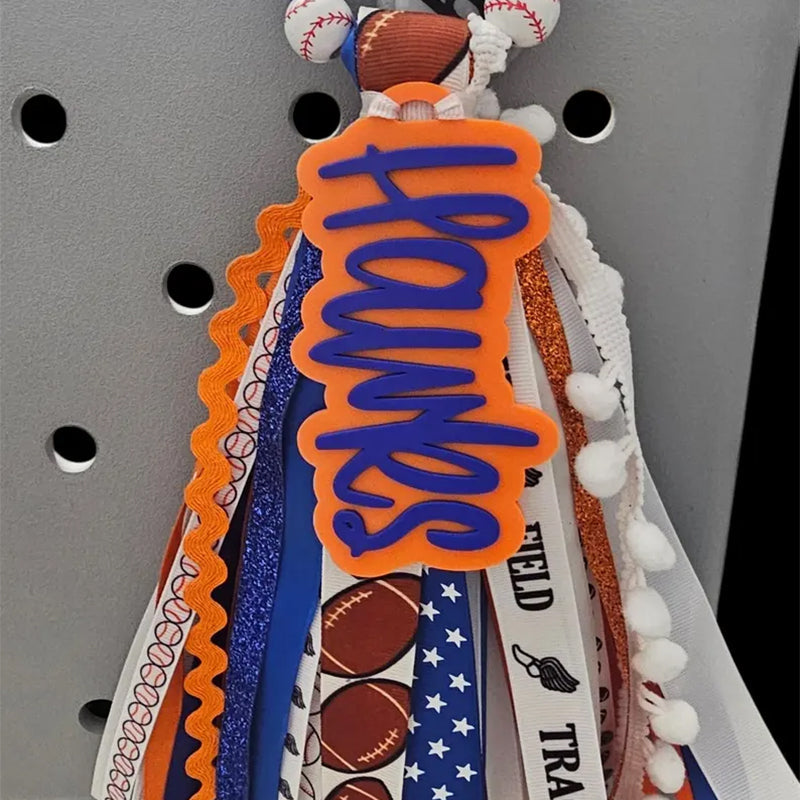 Personalized Multi Sport Ribbon Bag Tassel.