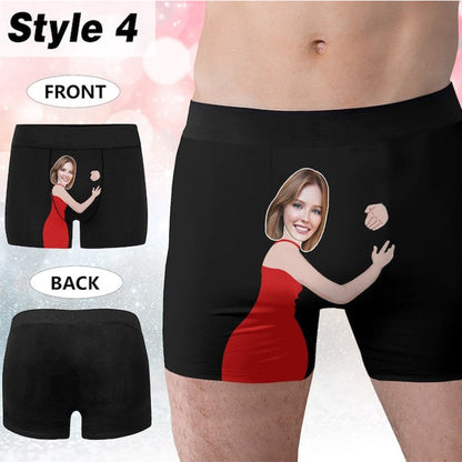 Personalized Boxers for Husband, Custom Face Underwear
