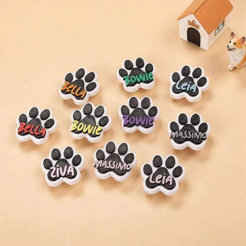 Personalized Cute Dog Paw Shoes Clog Charms Decoration with Name Shoes