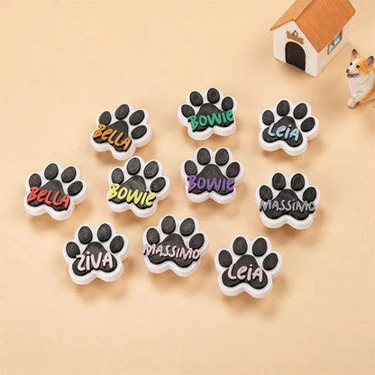 Personalized Cute Dog Paw Shoes Clog Charms Decoration with Name Shoes