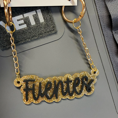 Custom Name Chain for Camino Bag, Acrylic Bag Charm, Personalized Tote Tag