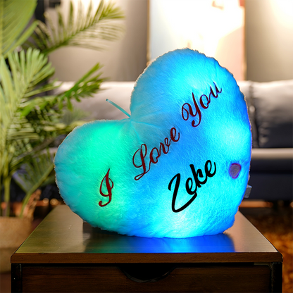 Light Up Heart Plush Pillow, Heart Toy with Colorful Lights