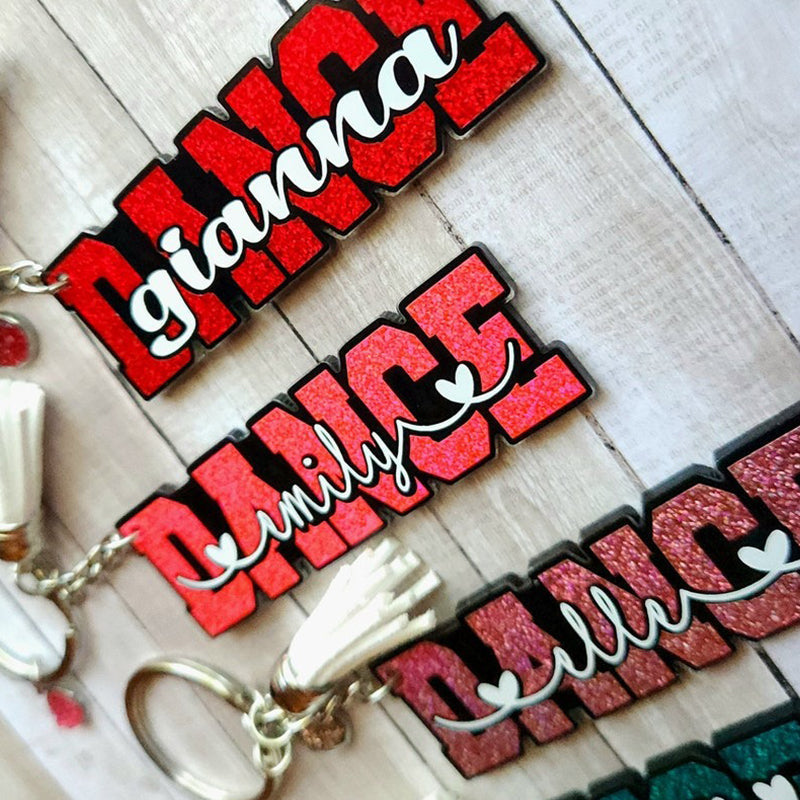 Personalized Dance Keychain • Dancer Keychain