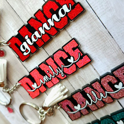 Personalized Dance Keychain • Dancer Keychain