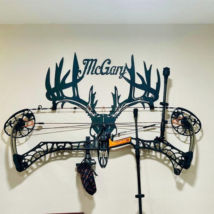 Personalized Metal Deer Skull Rack