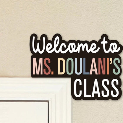 Personalized Name Doorframe Corner Sign, Custom Classroom School Decor