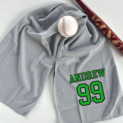 Custom Personalized Softball Baseball Cooling Towel, Summer Essentials