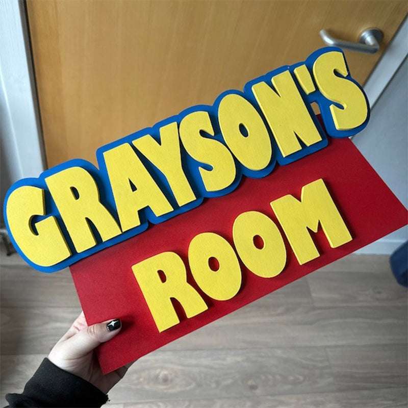 Toy Story Style  Name Door / Wall Plaque / Sign