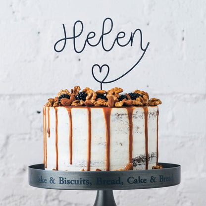 Arrow Initials Cake Topper Rustic Wire Personalized Custom Chic Name