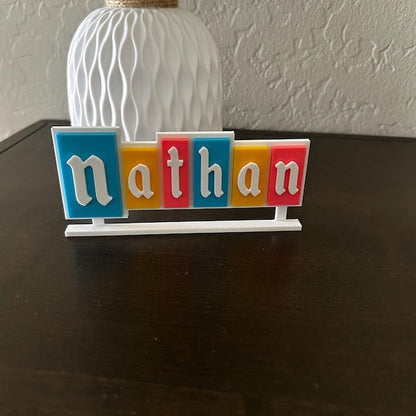 Personalized Desk Name Plate, Desk Name Disney Sign