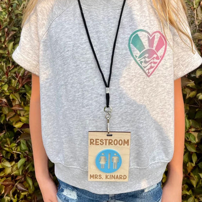 Personalized Teacher Hall Pass, Bathroom Pass,Classroom Hall Pass