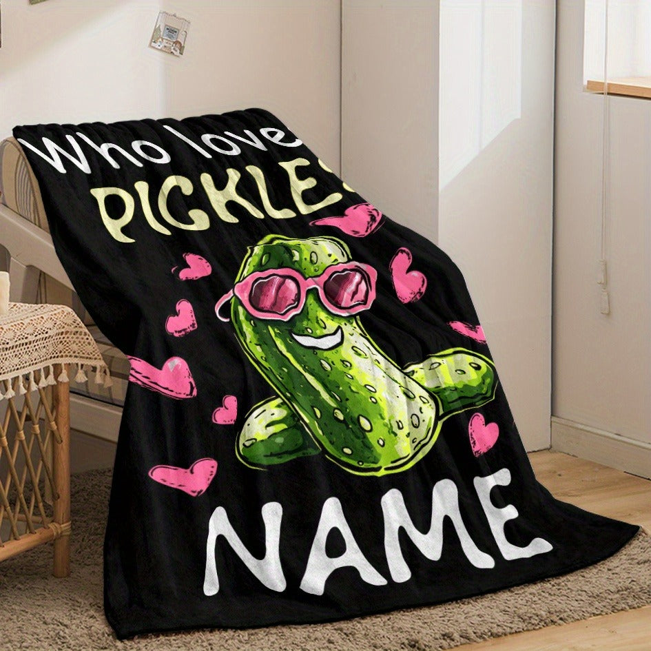Custom Name Pickle Lover's Blanket