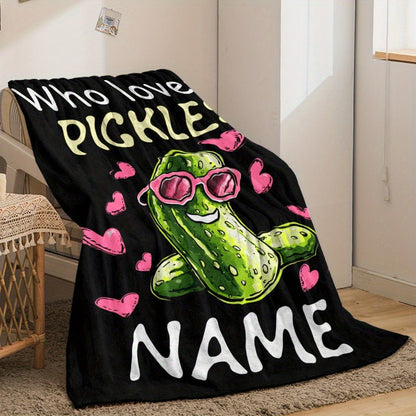 Custom Name Pickle Lover's Blanket