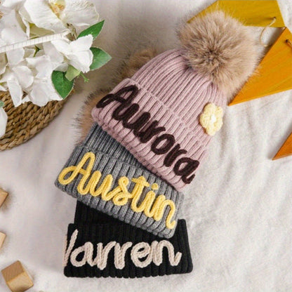 Personalized Embroidered Name Beanie Hat
