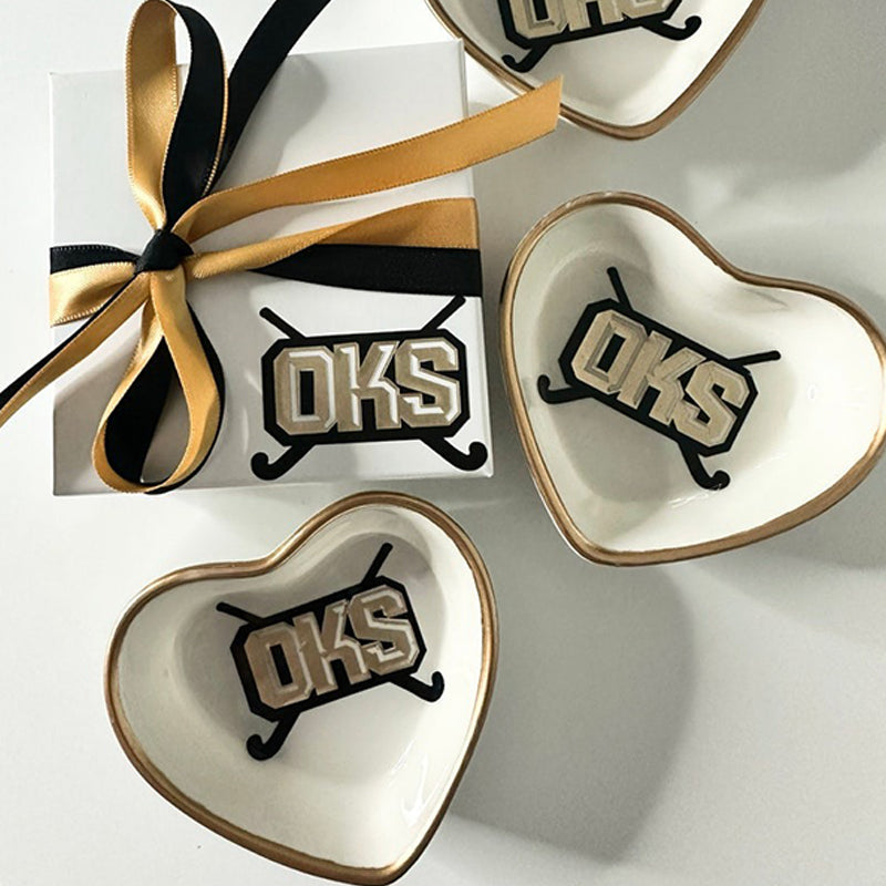 University custom trinket ring dish dorm decor graduation University jewelry