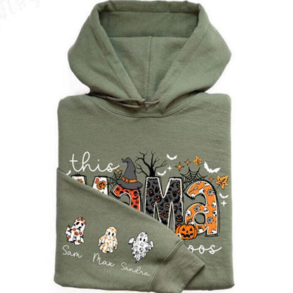 Custom Halloween Mama Sweatshirt, This Mama Loves Her Boos Sweatshirt