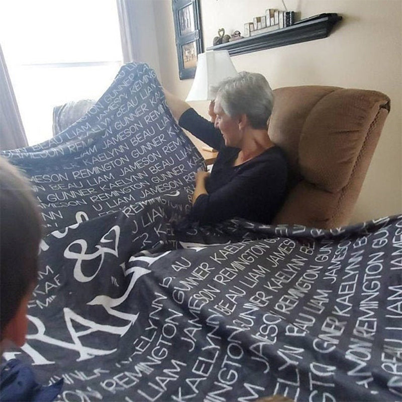 Personalized Grandparent Blanket - Personalized Grandma Blanket