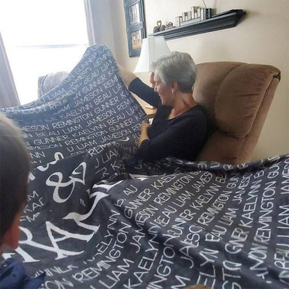 Personalized Grandparent Blanket - Personalized Grandma Blanket